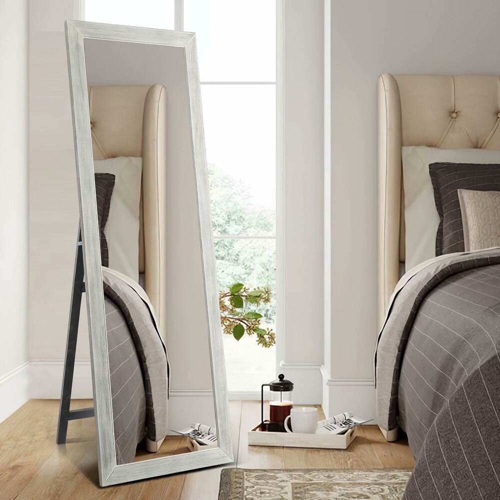 Wood Bedroom Dressing Full length Mirror with Standing