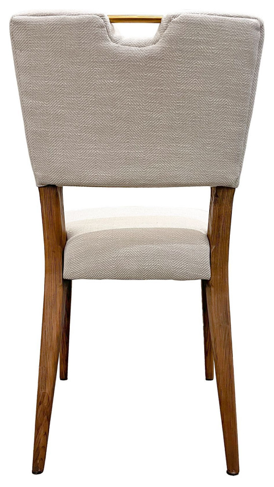 Lola Dining Chair   Sandy Beige/Cool Brown Legs   Midcentury   Dining Chairs   by LH Imports  Houzz