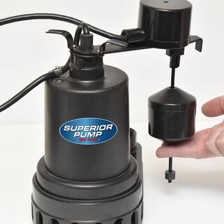 Superior Pump 92072-U 13 HP Submersible Remote Sink Drain Pump System - Easy to Assemble 92072-U