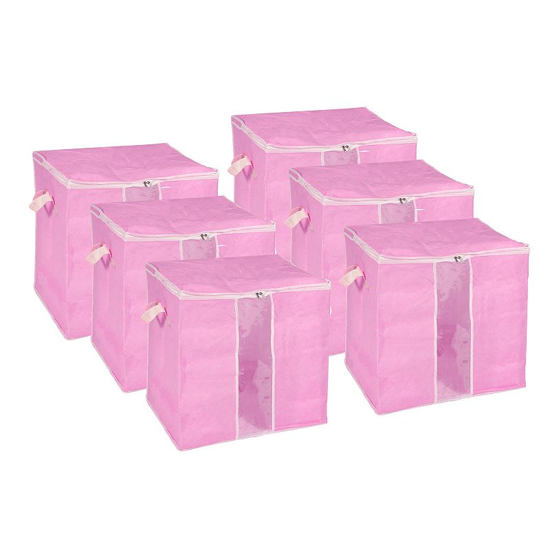 Clothes Storage Bag Closet Organizer for Comforters Blankets， 6pcs