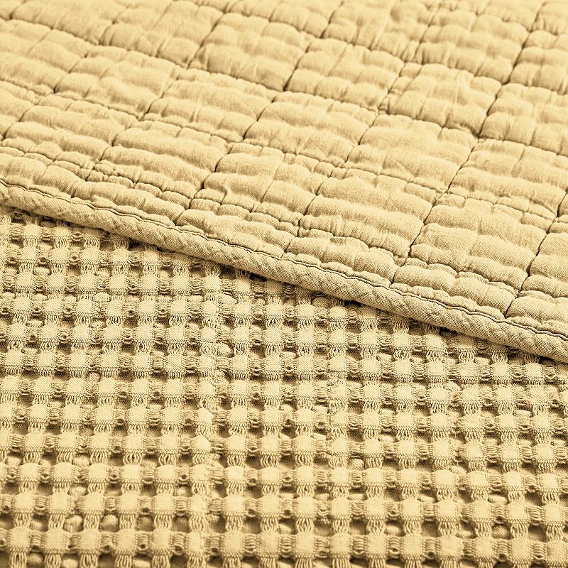 Levtex Home Mills Waffle Ochre Quilted Throw