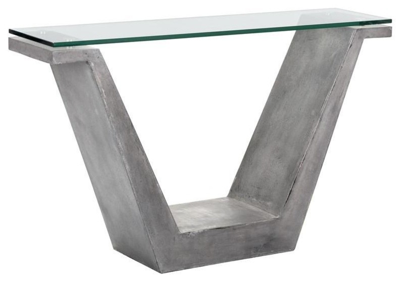 Hughes Console Table   Industrial   Console Tables   by Rustic Edge  Houzz