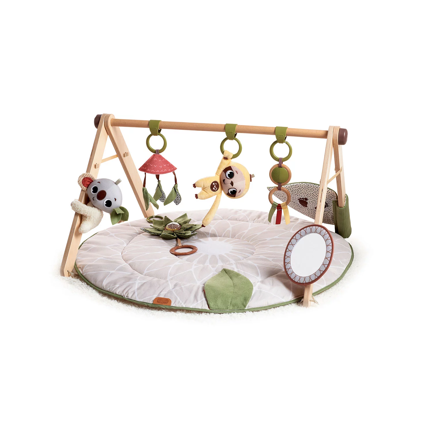 Tiny Love Boho Chic Gymini with Mirror and Detachable Toys， Developmental Gym and Playmat for Babies， Newborns， and Infants