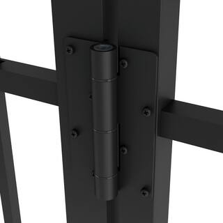 FORGERIGHT Osprey 4 ft. W x 5 ft. H Black Aluminum Fence Gate 882291