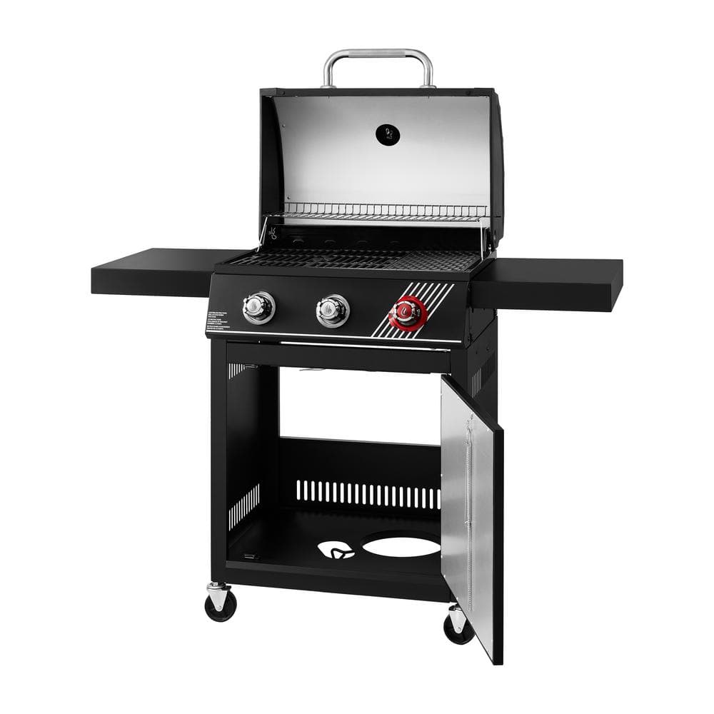 Dyna-Glo 3-Burner Propane Gas Grill in Matte Black with TriVantage Multifunctional Cooking System DGH373CRP-D