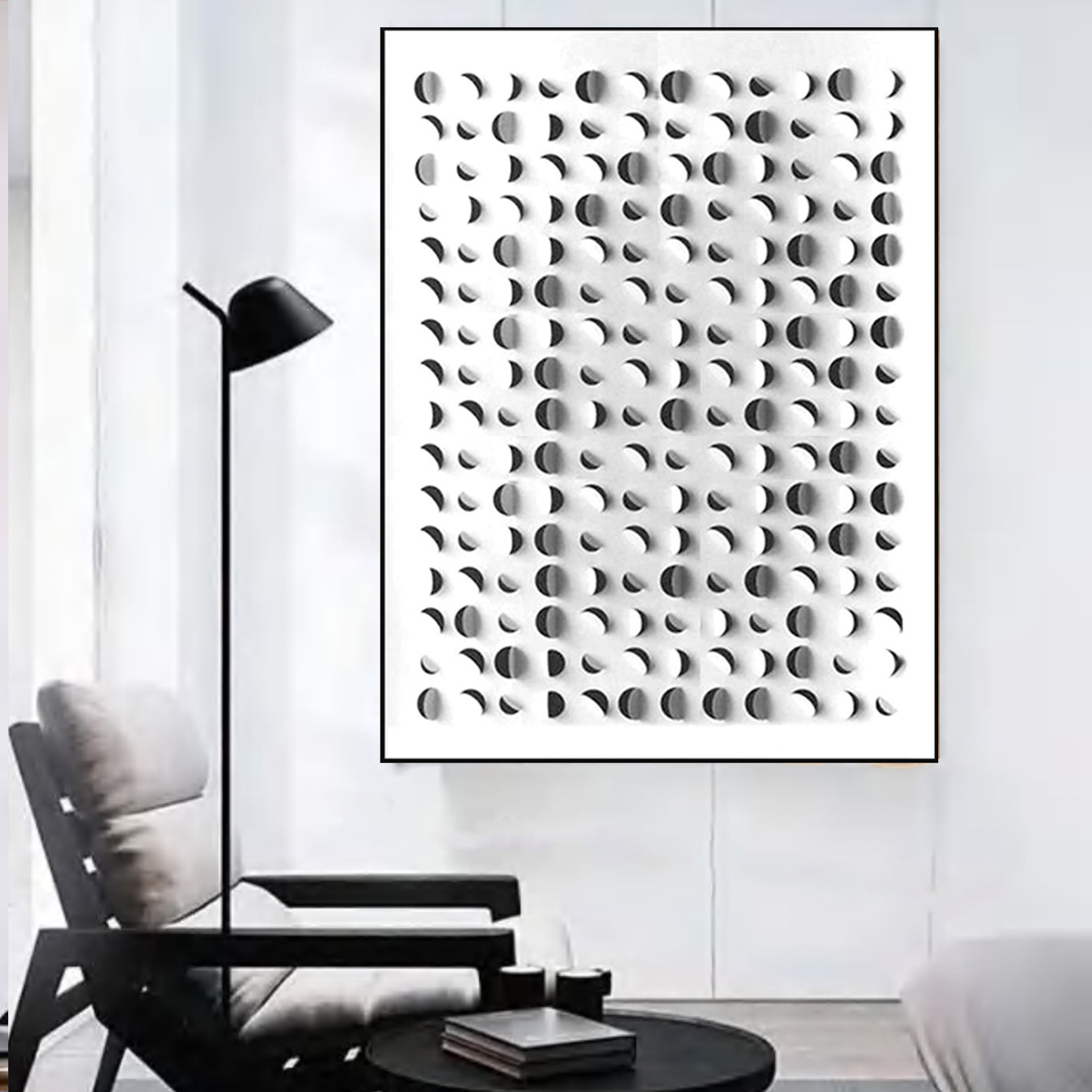 Moon Print Painting Paperboard And Aluminum Alloy Wall Art Fa-H2020A