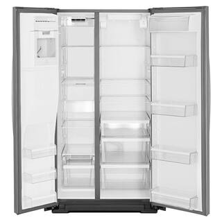 Whirlpool 26 cu. ft. Side by Side Refrigerator in Monochromatic Stainless Steel WRS586FIEM