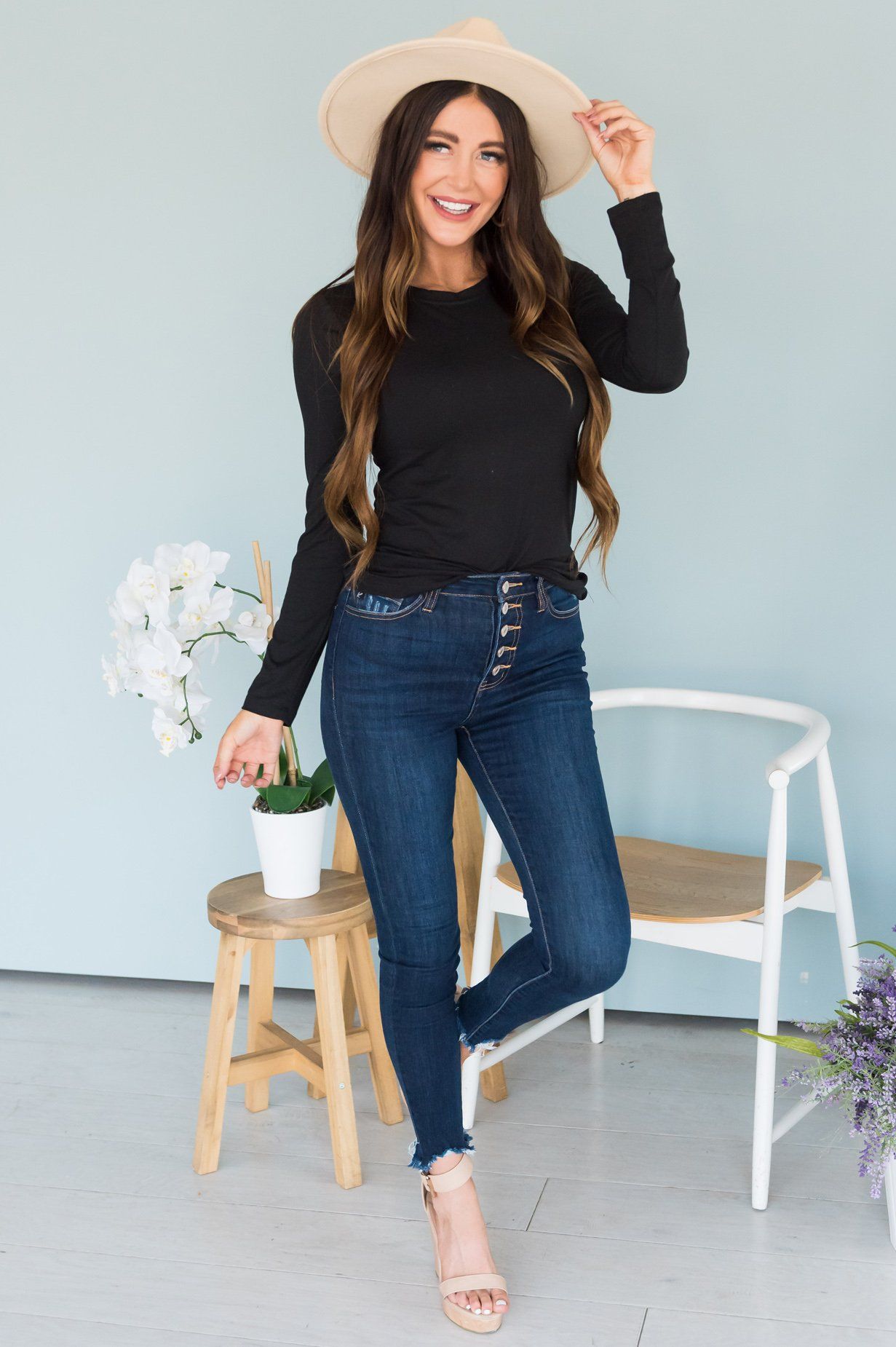 Simple Stunner Modest Long Sleeve Shirt