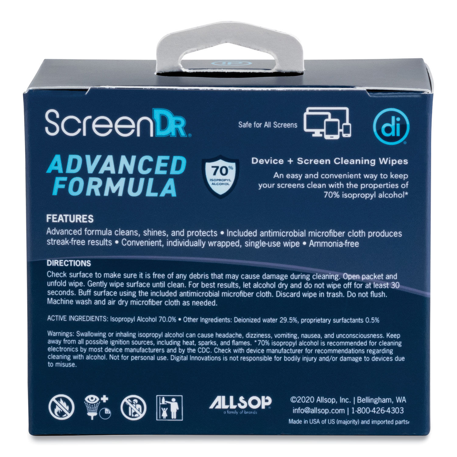 ScreenDr Device and Screen Cleaning Wipes by Digital Innovations DGV32347