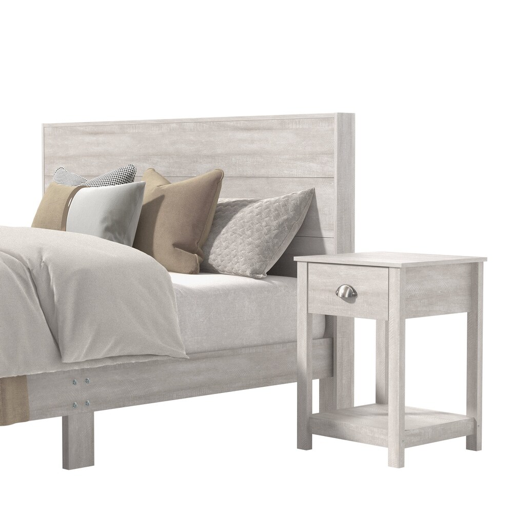 Layton 3 Piece Queen Wood Bedroom Set with Nightstand