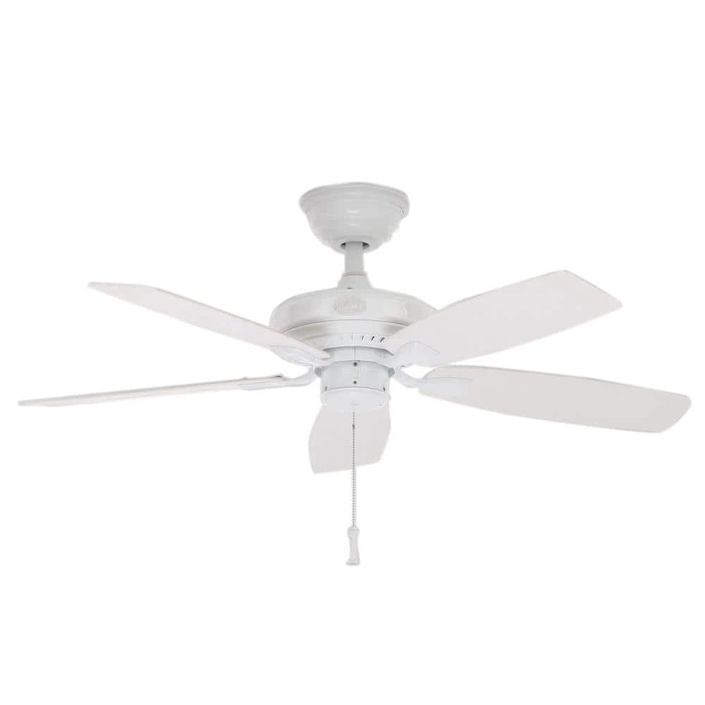 Hampton Bay Gazebo II 42 in IndoorOutdoor White Ceiling Fan