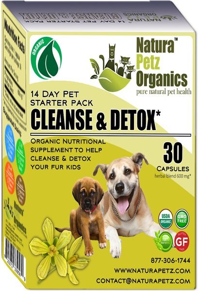 Natura Petz Organics Cleanse and Detox Starter Pack Dog Supplement， 30 count