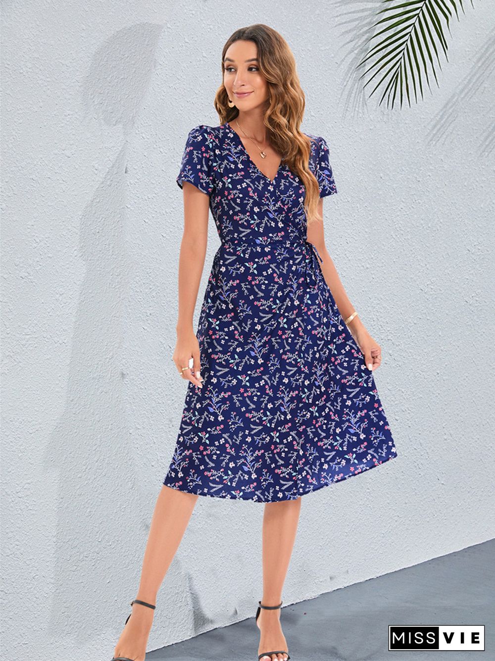 Women's Holiday Style Retro Floral Maxi Dresses