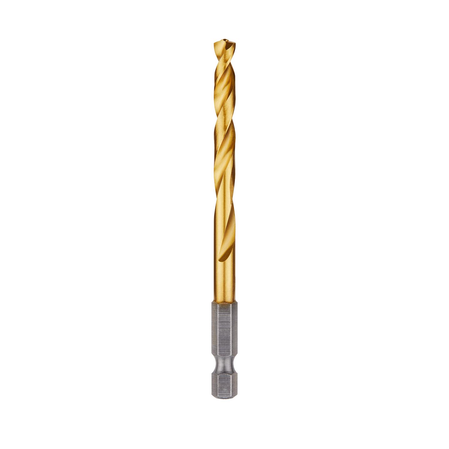 MW Shockwave 15/64 in. X 4-1/8 in. L Titanium Red Helix Drill Bit 1 pc