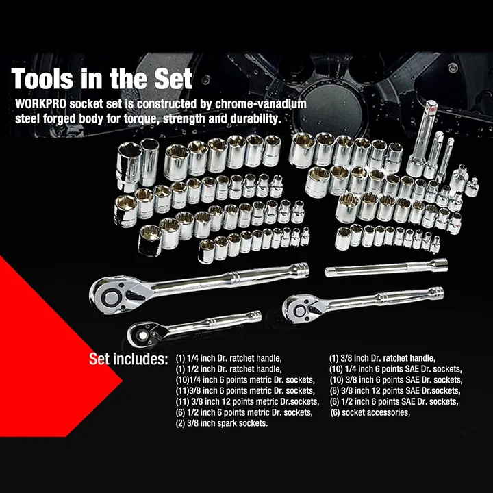 LL-Mechanic Tool Set with 3 Drawer Heavy Duty Metal Box