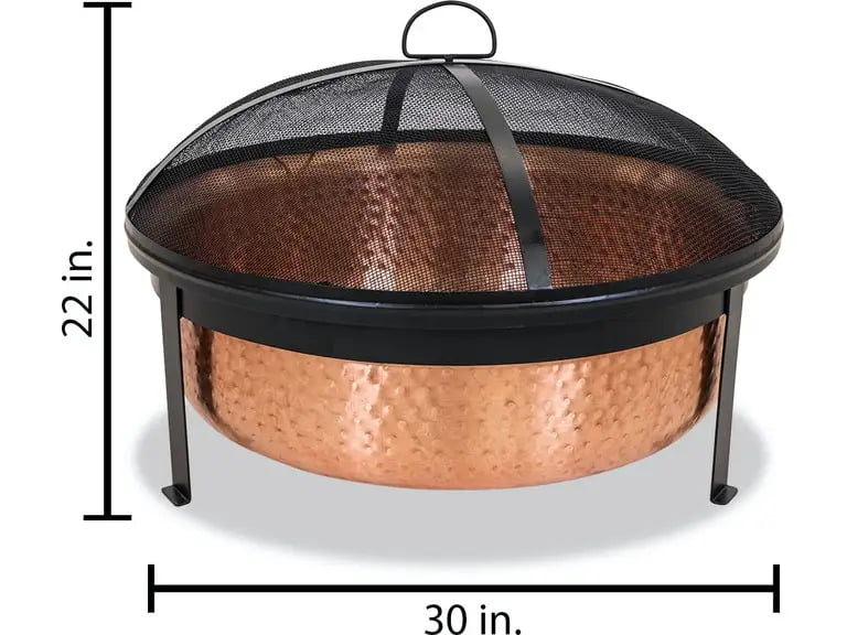 Better Homes & Gardens Wood Burning Copper Fire Pit, 30-inch diameter and 22-inch Height