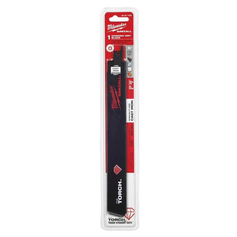 Milwaukee 9 in. Diamond Grit the Torch SAWZALL Blade 48-00-1450 from Milwaukee