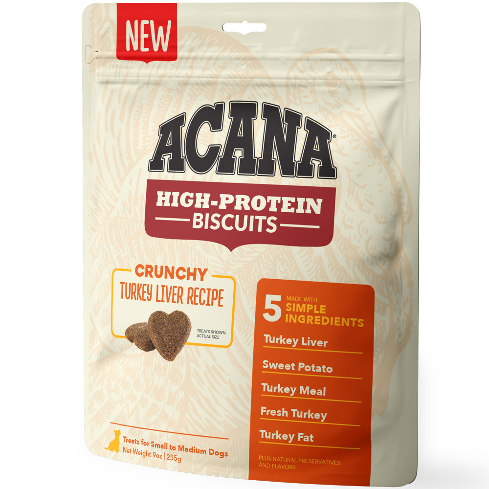 ACANA Crunchy Biscuits High-Protein Turkey Liver Recipe Dog Treats andndash; Pet Empire and Supplies