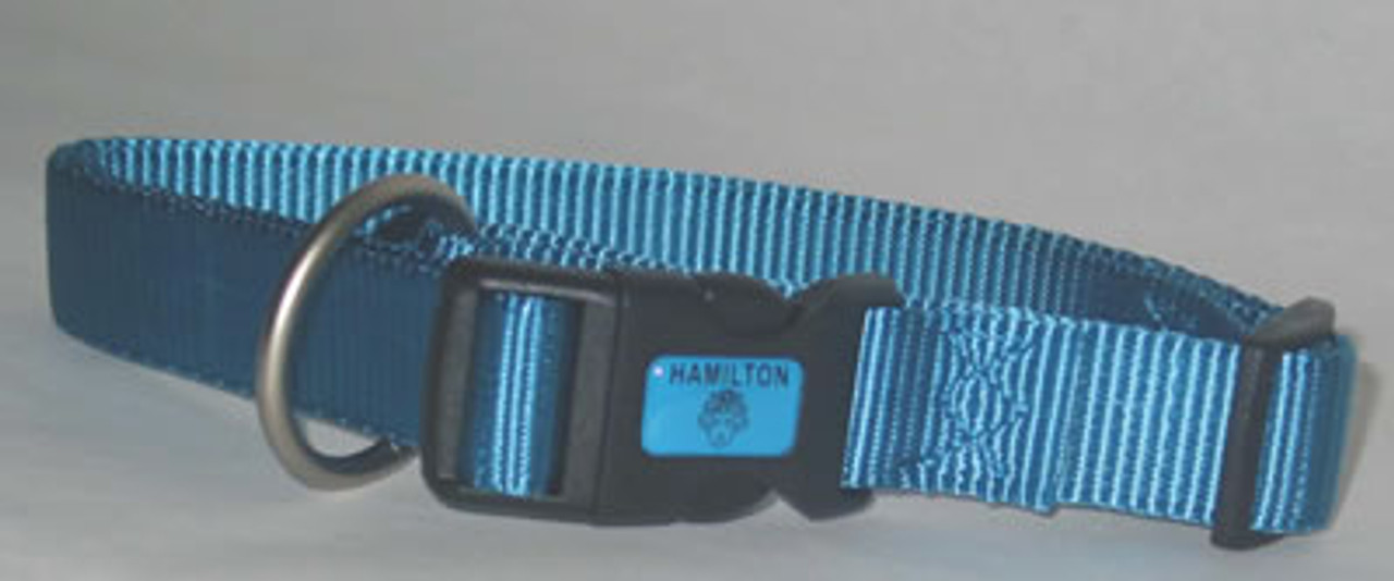 Hamilton Ocean Adjustable Nylon Dog Collar， 3/4