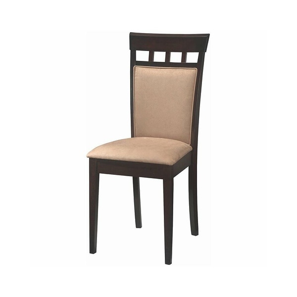 Upholstered Dining Side Chair Cappuccino and Tan - 17x38