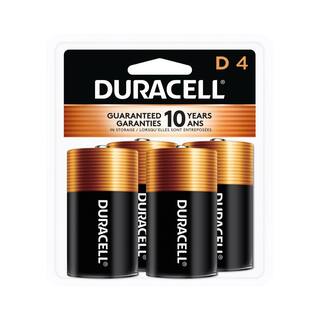 Duracell Duracell Coppertop D Cell Batteries 4-count Pack Long-lasting Power All-Purpose Alkaline Battery for your Devices 004133303361