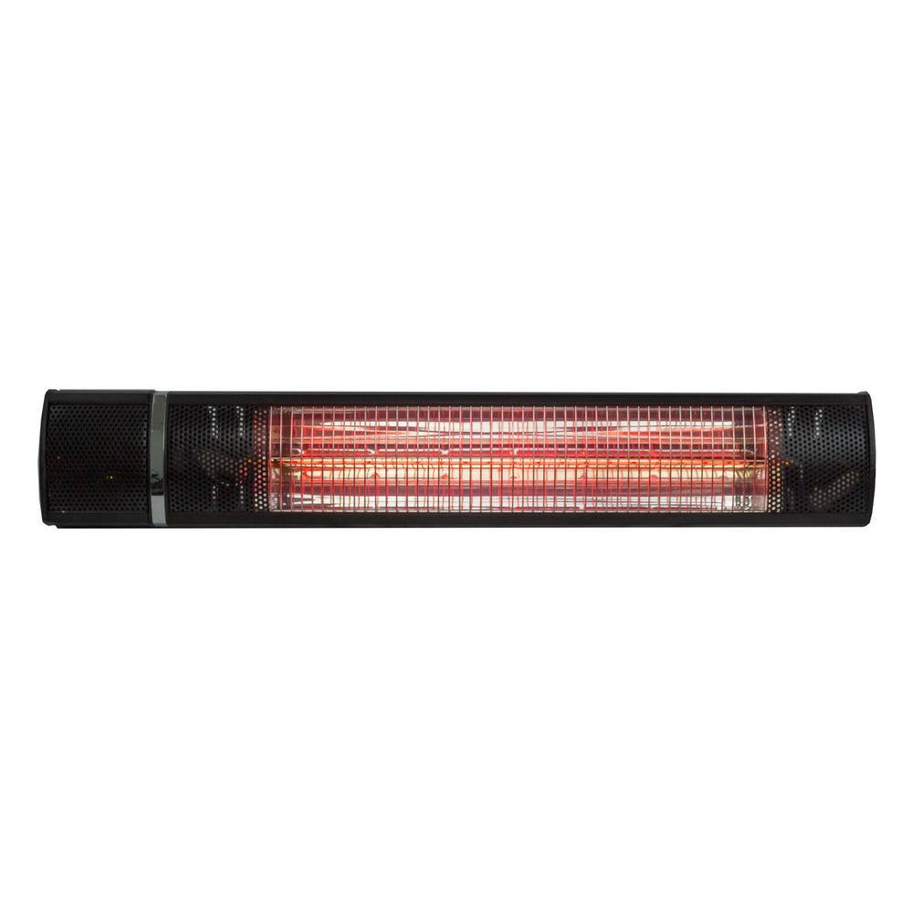 Hiland 1500-Watt Infrared Wall Mount Black Electric Patio Heater HIL-TW15R