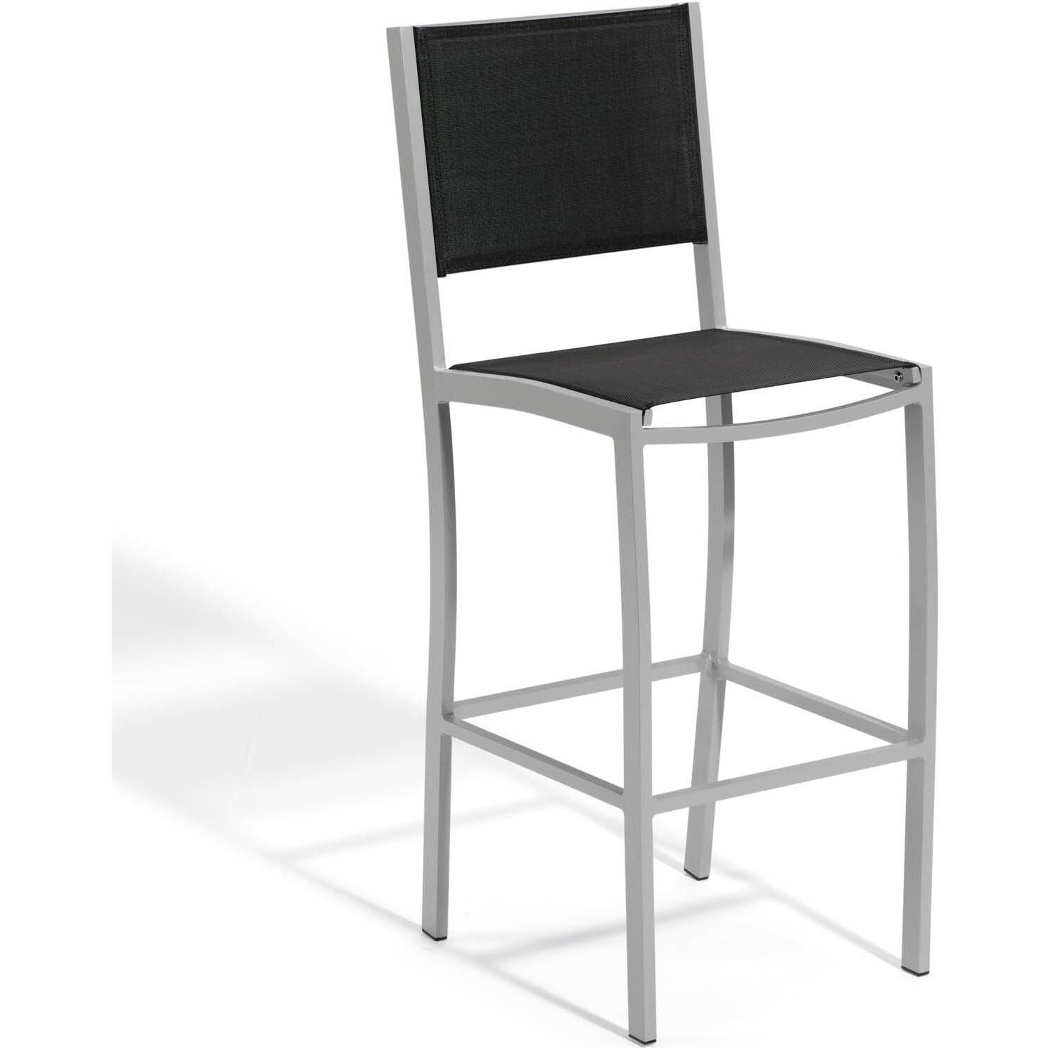 Travira Aluminum Bar Stool W/ Black Sling By Oxford Garden