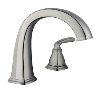 Glacier Bay Mason 2-Handle Deck-Mount Roman Tub Faucet in Brushed Nickel 67416-3C04