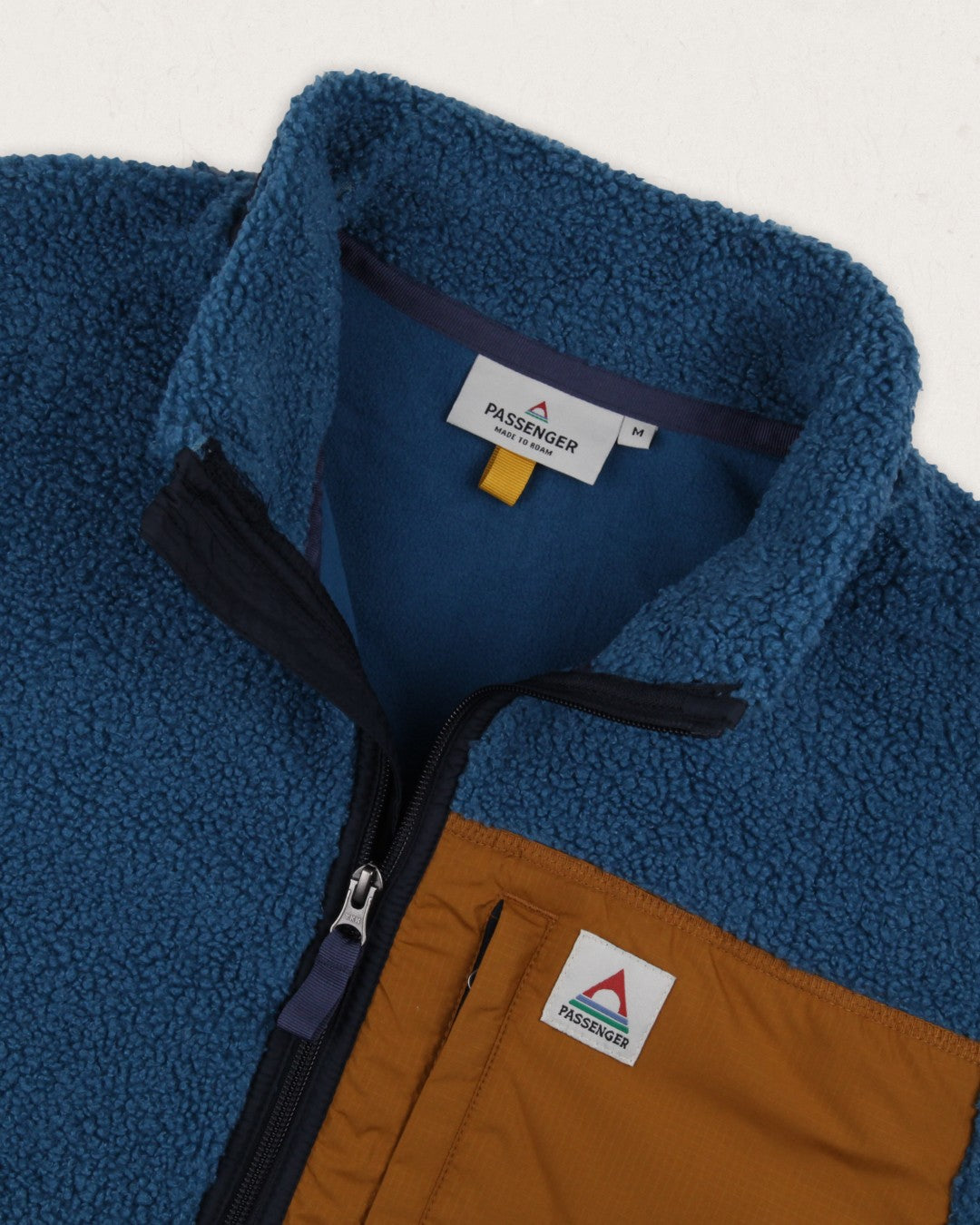 Born Explorer Recycled Polar-Lined Sherpa Fleece - Blue Steel