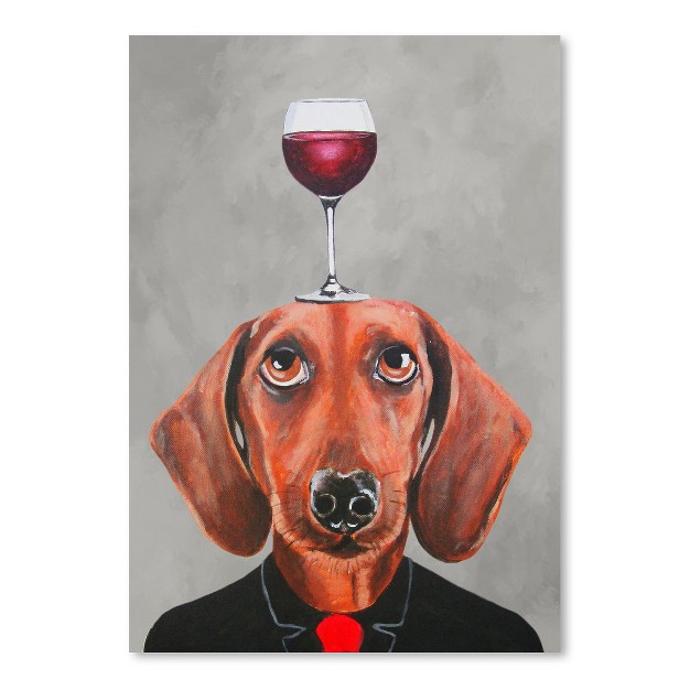 Americanflat Animal Modern Dachshund With Wineglass By Coco De Paris Poster