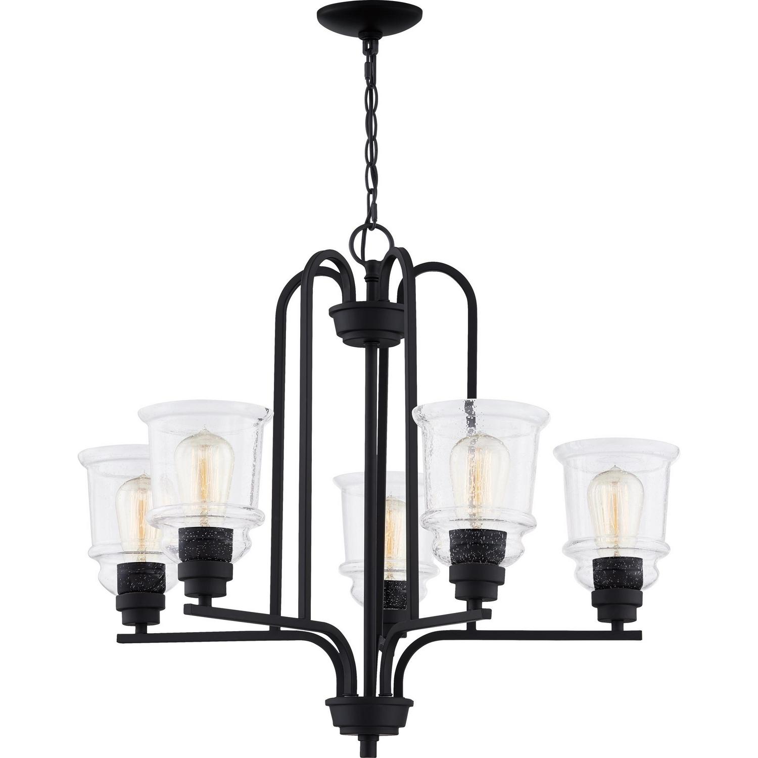 Ashley Harbour Oakley 5-Light Matte Black Chandelier