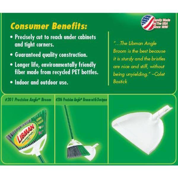 Libman Precision Angle Broom with Dust Pan 206