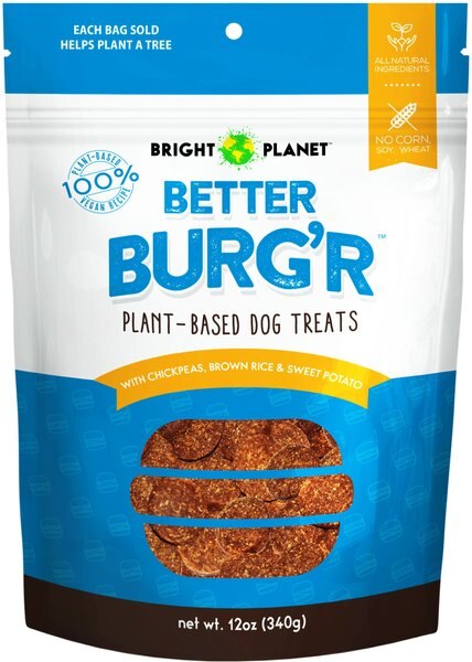 Bright Planet Pet Better Burg'r Beef Flavored Soft and Chewy Dog Treats， 12-oz bag