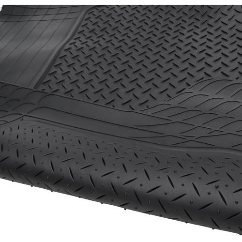 BDK Super Duty Rubber Floor Mats for Car SUV and Van 3 Rows with Cargo Mat， All Weather， Heavy Duty， 3 Colors