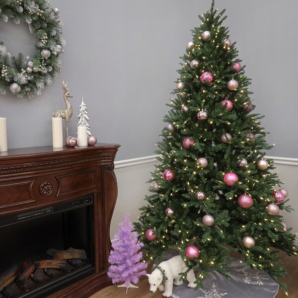 National Tree Company 9 ft. Feel Real Tiffany Fir Hinged Tree with 1050 Clear Lights