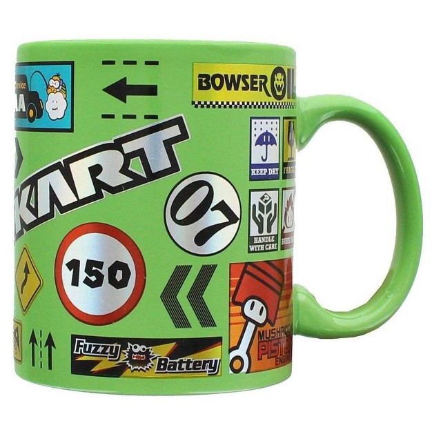 Just Funky Mario Kart 11oz Foil Print Decal Coffee Mug