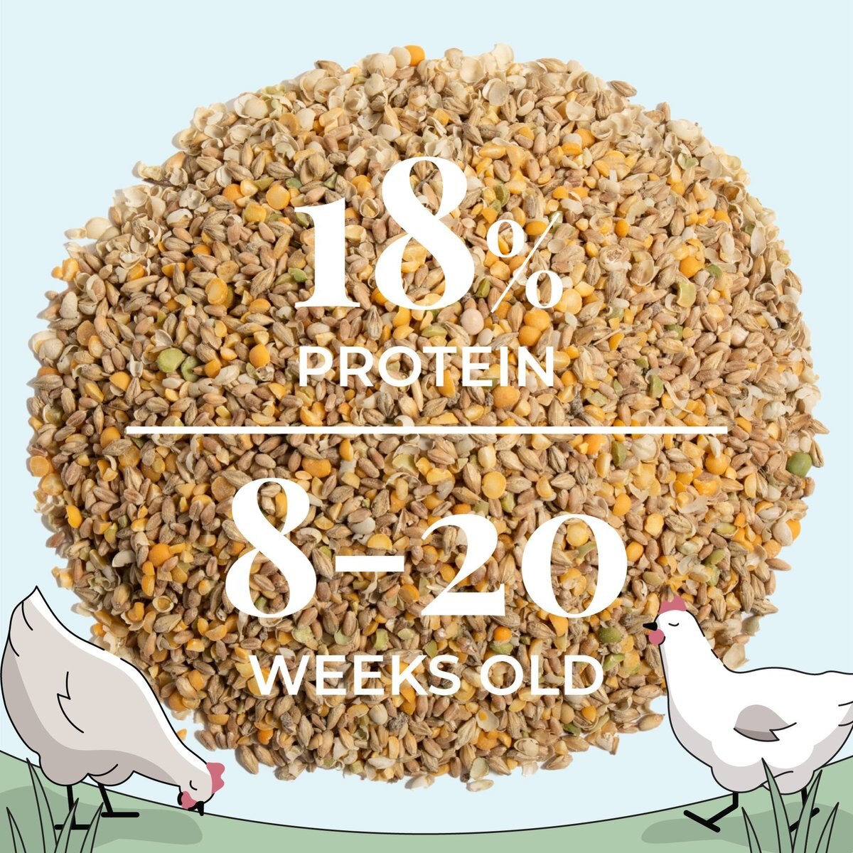 Mile Four 18% Organic Whole Grain Grower Chicken and Duck Feed