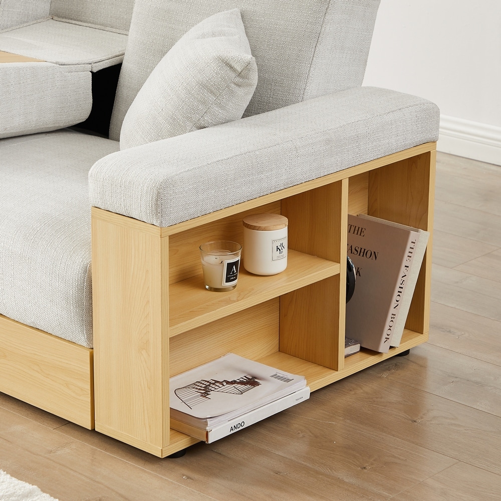 Multi functional sofa with storage box and drawer