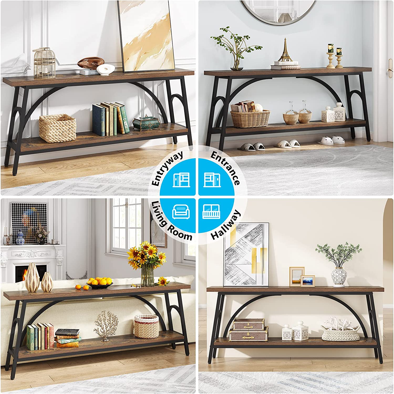 2-Tier Console Table, 70.8