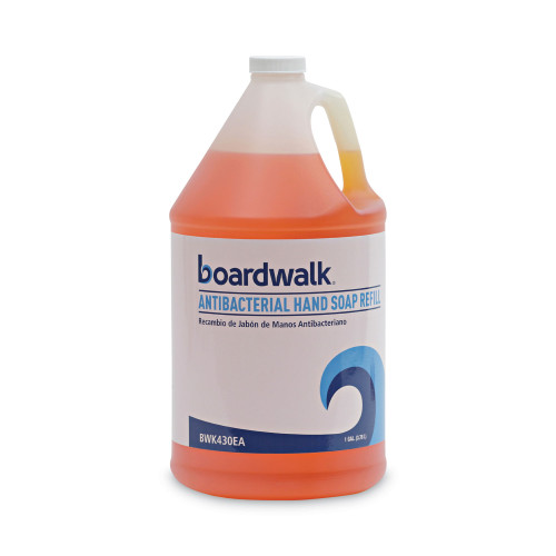 Boardwalk Antibacterial Liquid Soap， Clean Scent， 1 gal Bottle， 4/Carton (430CT)