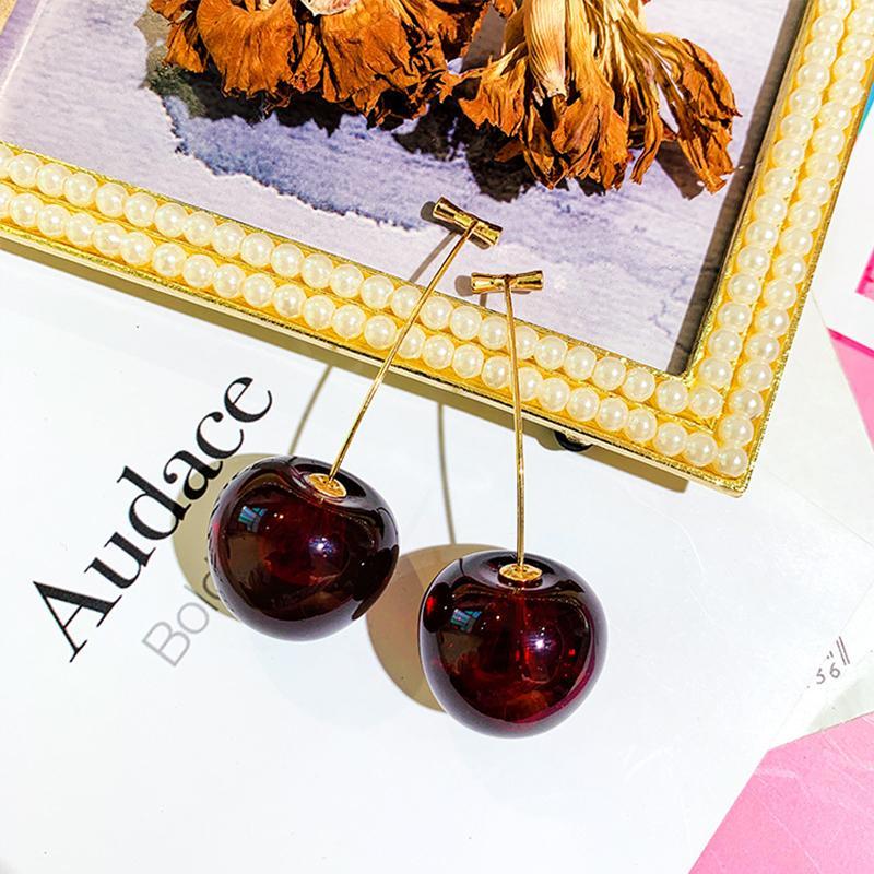 Cute 3D Cherry Earrings