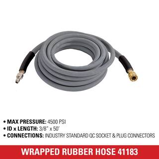 SIMPSON 38 in. x 50 ft. Hose Attachment for 4500 PSI HotCold Water Pressure Washers 41183