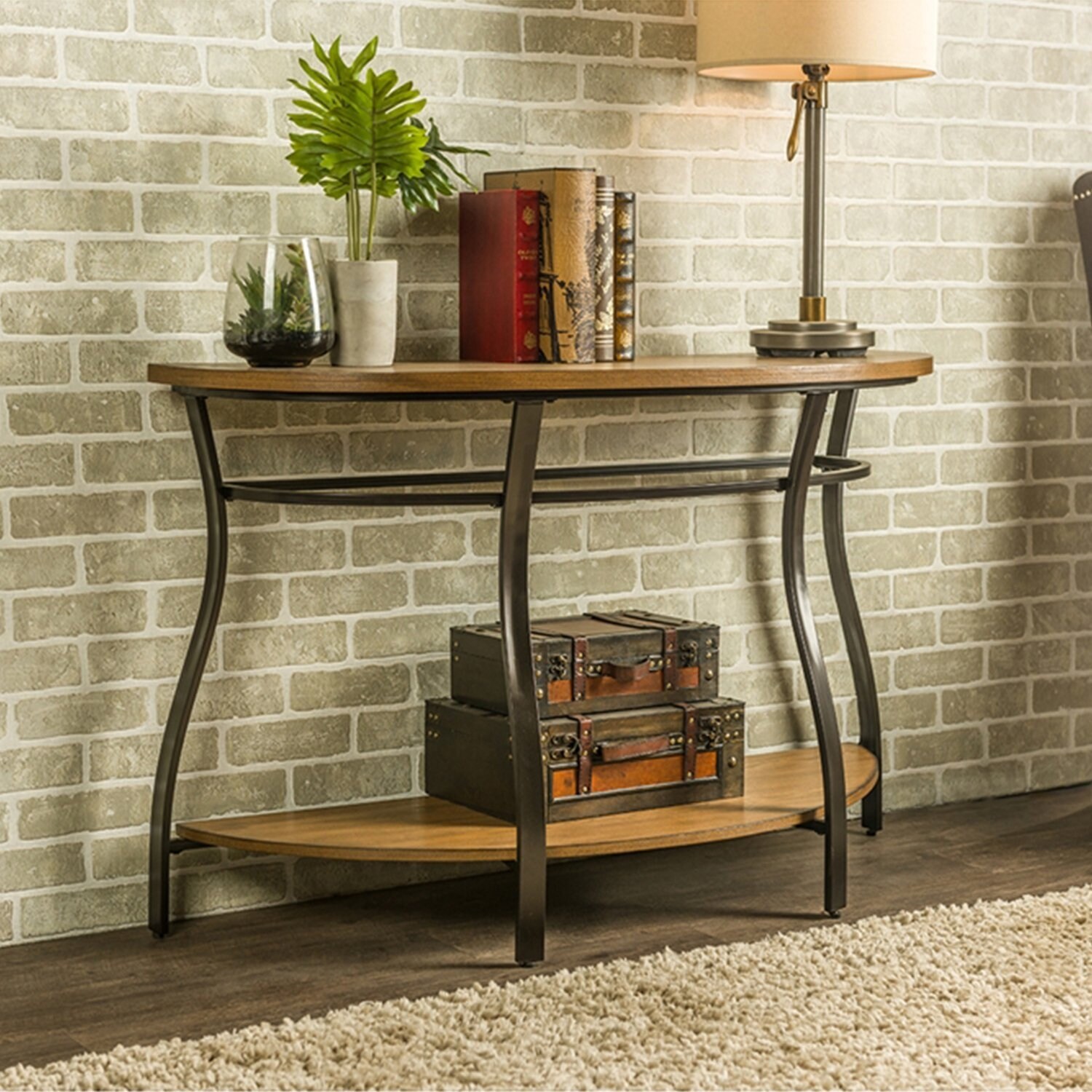 Newcastle Wood and Metal Console Table