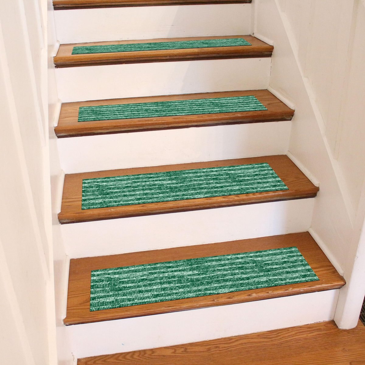 Bungalow Flooring FlorArt Kharis Cloth Forest Indoor Stair Treads， 4-pack