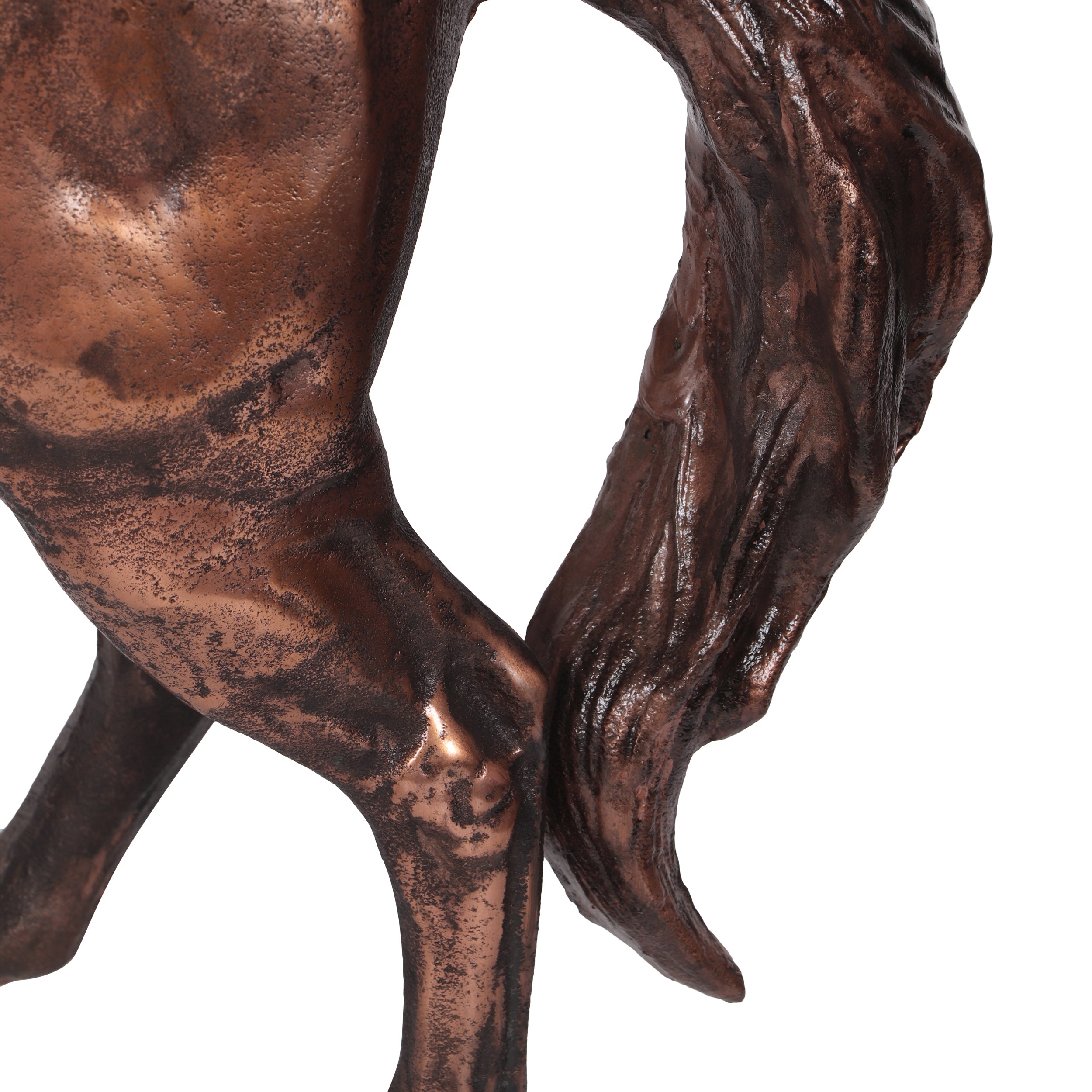 Jodi Handmade Aluminum Horse Decor, Antique Copper