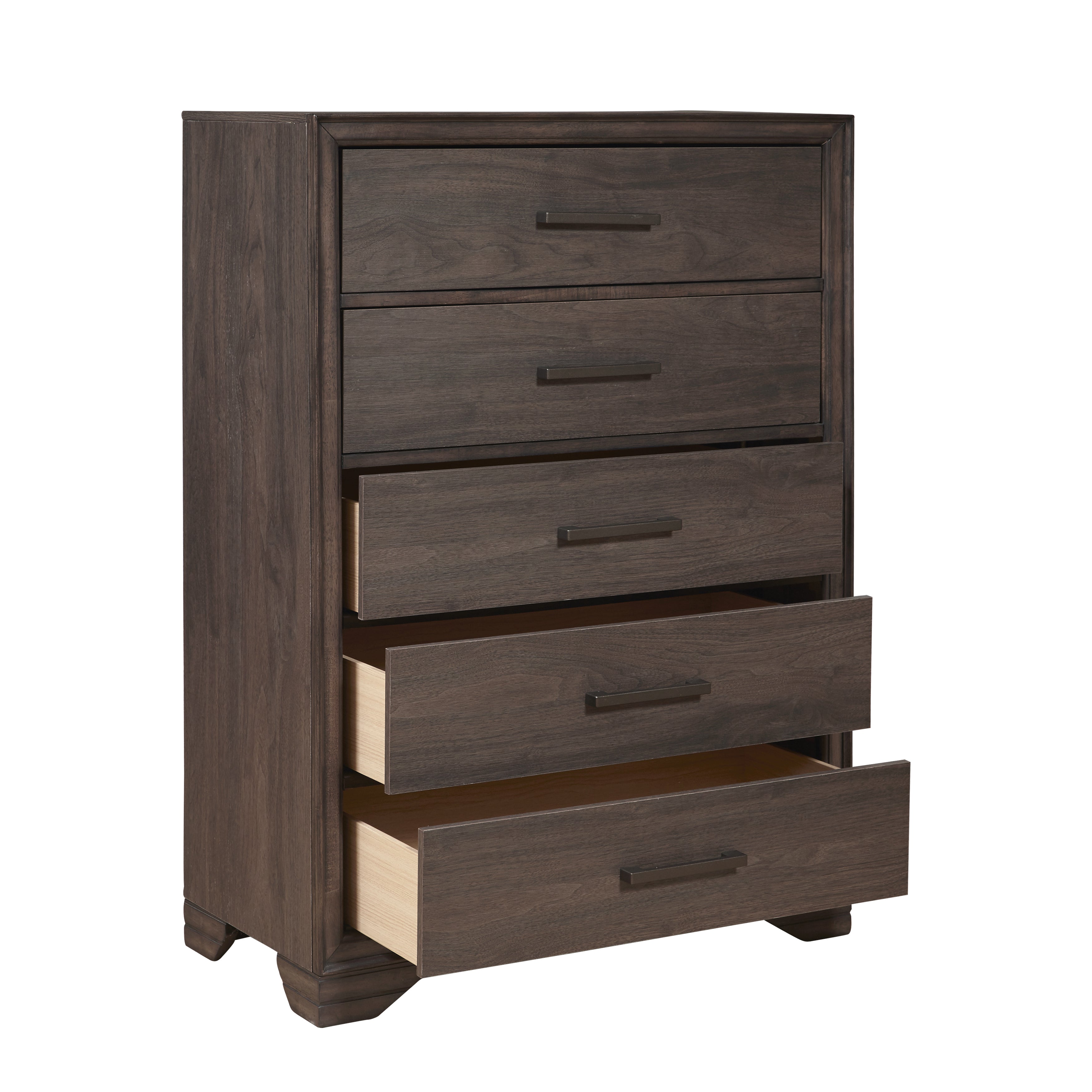 Home Meridian 5 Drawer Kids Chest in Espresso Brown