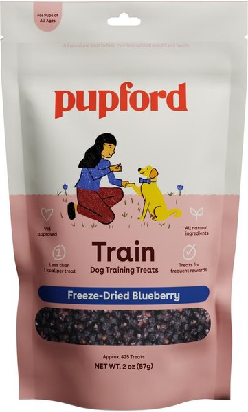 Pupford Freeze Dried Blueberry Dog Training Treats， 2-oz bag