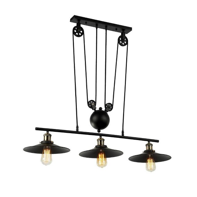 X 8 9 quot X 59 quot 3 light Chorne Chandelier Black Warehouse Of 