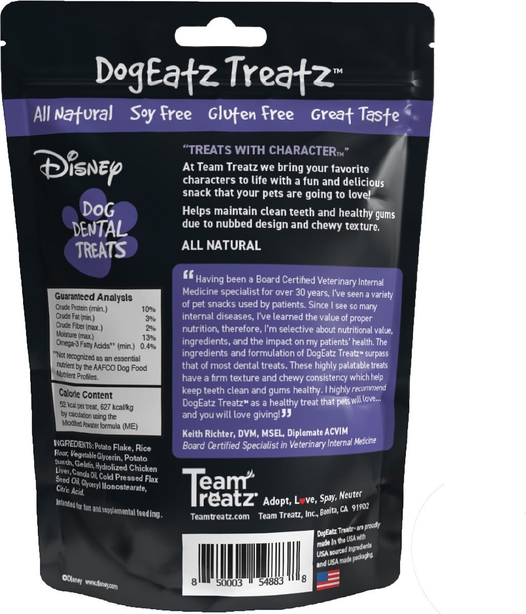 Team Treatz DogEatz Lady and the Tramp Dental Dog Treats， 7-oz bag