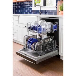 GE 24 in. Built-In Tall Tub Top Control Stainless Steel Dishwasher wSanitize Dry Boost 52 dBA GDT550PYRFS